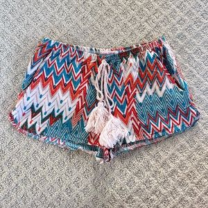 Vintage Havana Colorful Aztec Beachy Boho Shorts Kids Size Large